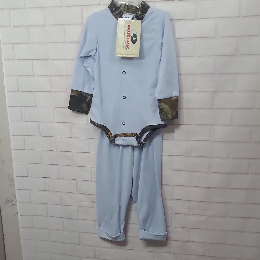 Mossy Oak By Jordan Lee Light Blue Camouflage Pajama Set